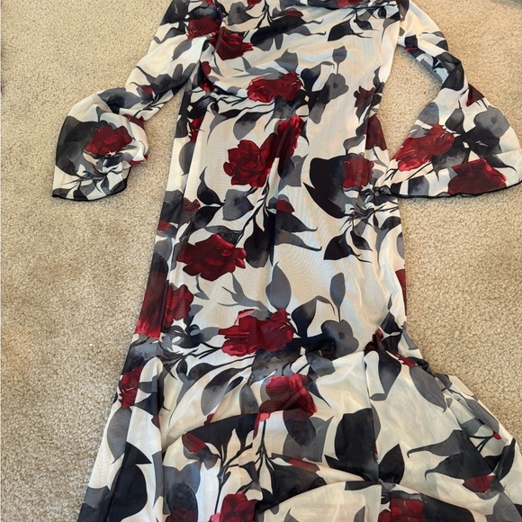 Floral Long Sleeve Maxi Dress - Picture 3 of 3